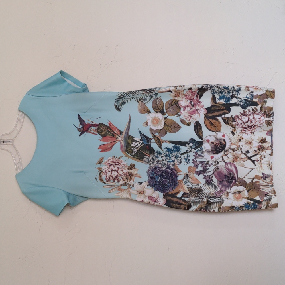 Unique print fitted dress